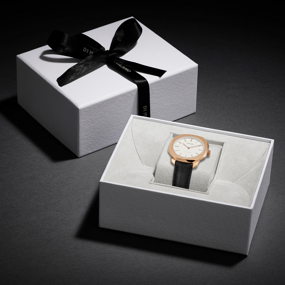 D1 Milano Women's Watch – Ultra Thin Leather Strap