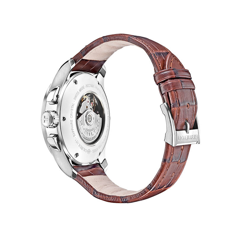 Hamilton Jazzmaster Chronograph Automatic Bianco cinturino in pelle