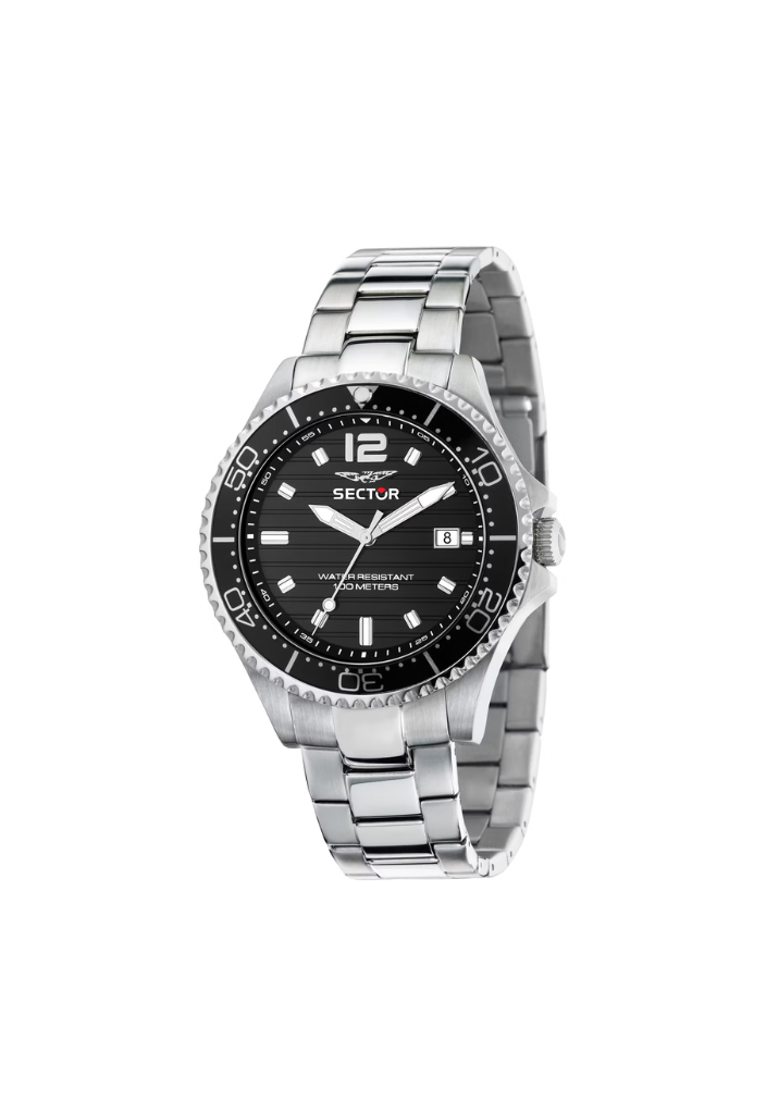Sector R3253161045 – Orologio Uomo Acciaio 43mm Quadrante Nero Quarzo con Data