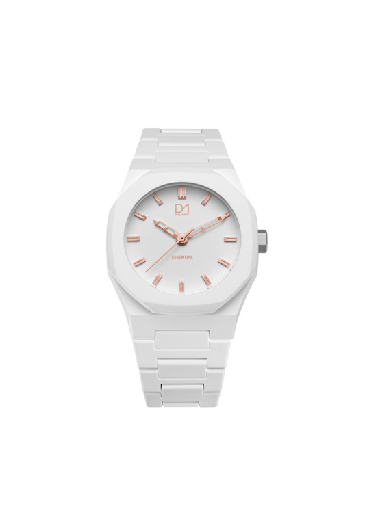 D1 Milano A-ES06 – White Watch 40mm Polycarbonate Quartz Minimalist