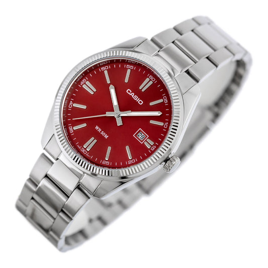 Casio Mtp-1302 Red Watch