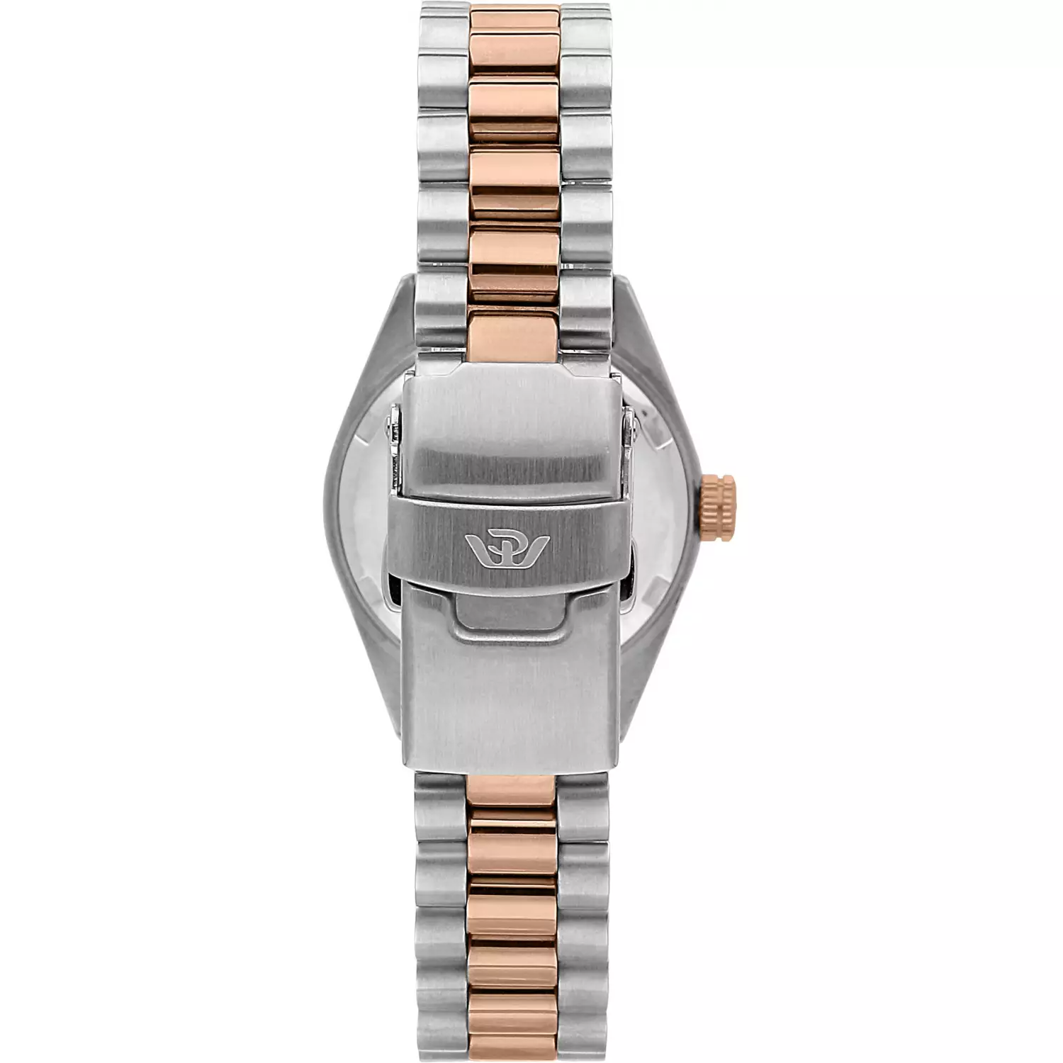 Orologio donna Philip Watch R8253597580 collezione Caribe, cassa 31 mm in acciaio bicolor silver e oro rosa, vetro zaffiro antiriflesso, bracciale in metallo bicolor con chiusura a farfalla, movimento al quarzo Swiss Made.