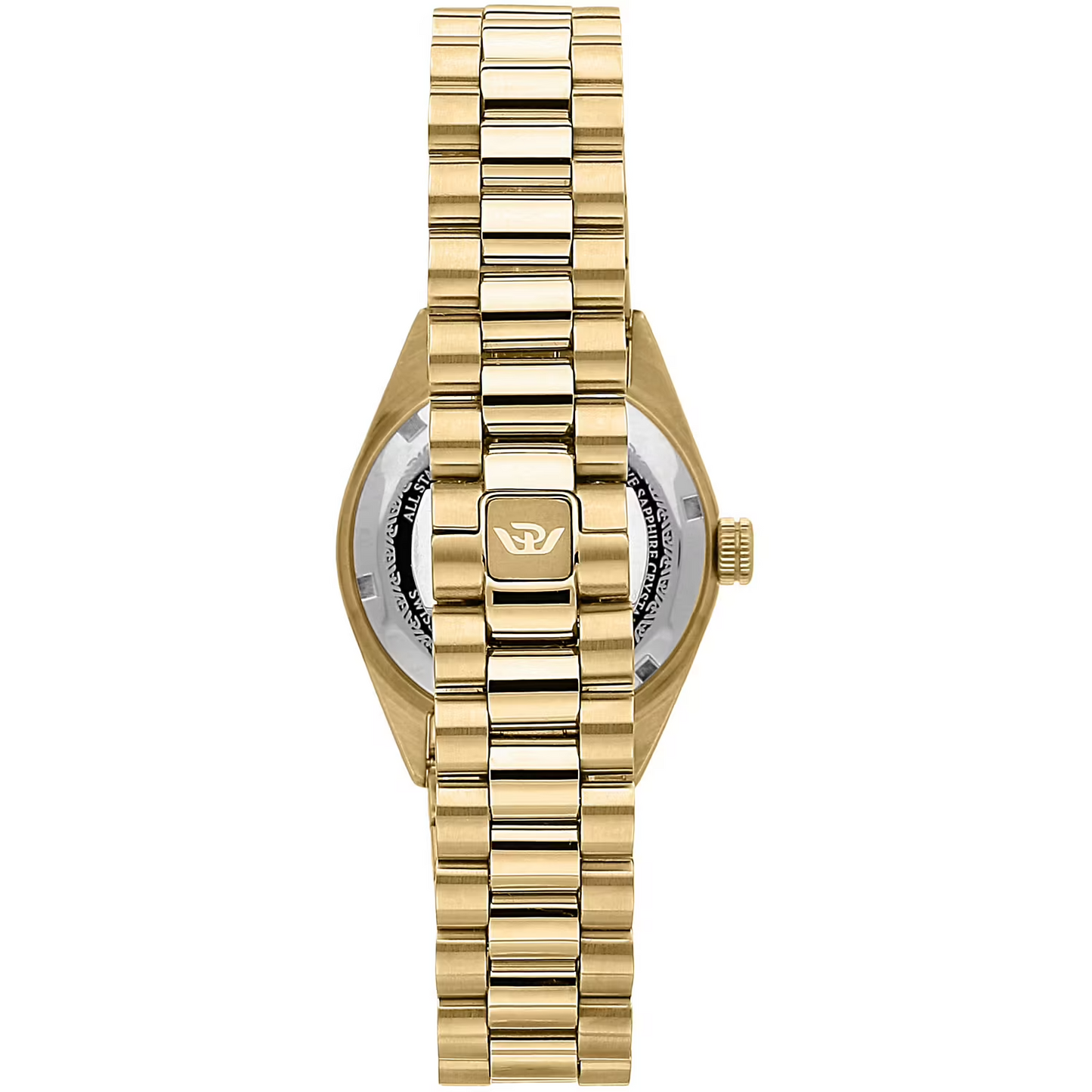 Orologio donna Philip Watch R8253597591 collezione Caribe, cassa 31 mm in acciaio dorato lucido e satinato, vetro zaffiro, bracciale in metallo gold con chiusura a farfalla, movimento al quarzo Swiss Made.