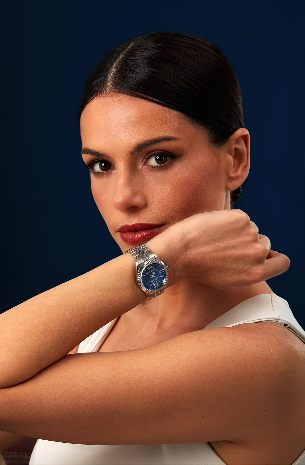 Orologio Philip Watch Caribe R8253597655 da donna, cassa rotonda da 31 mm in acciaio con diamanti, vetro zaffiro antiriflesso, bracciale in acciaio silver, movimento Swiss Made.