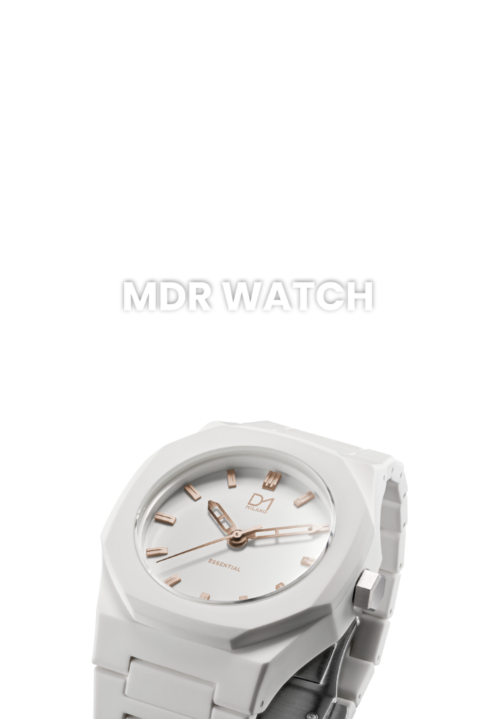 D1 Milano A-ES06 – Orologio Bianco 40mm Policarbonato Quarzo Minimalista