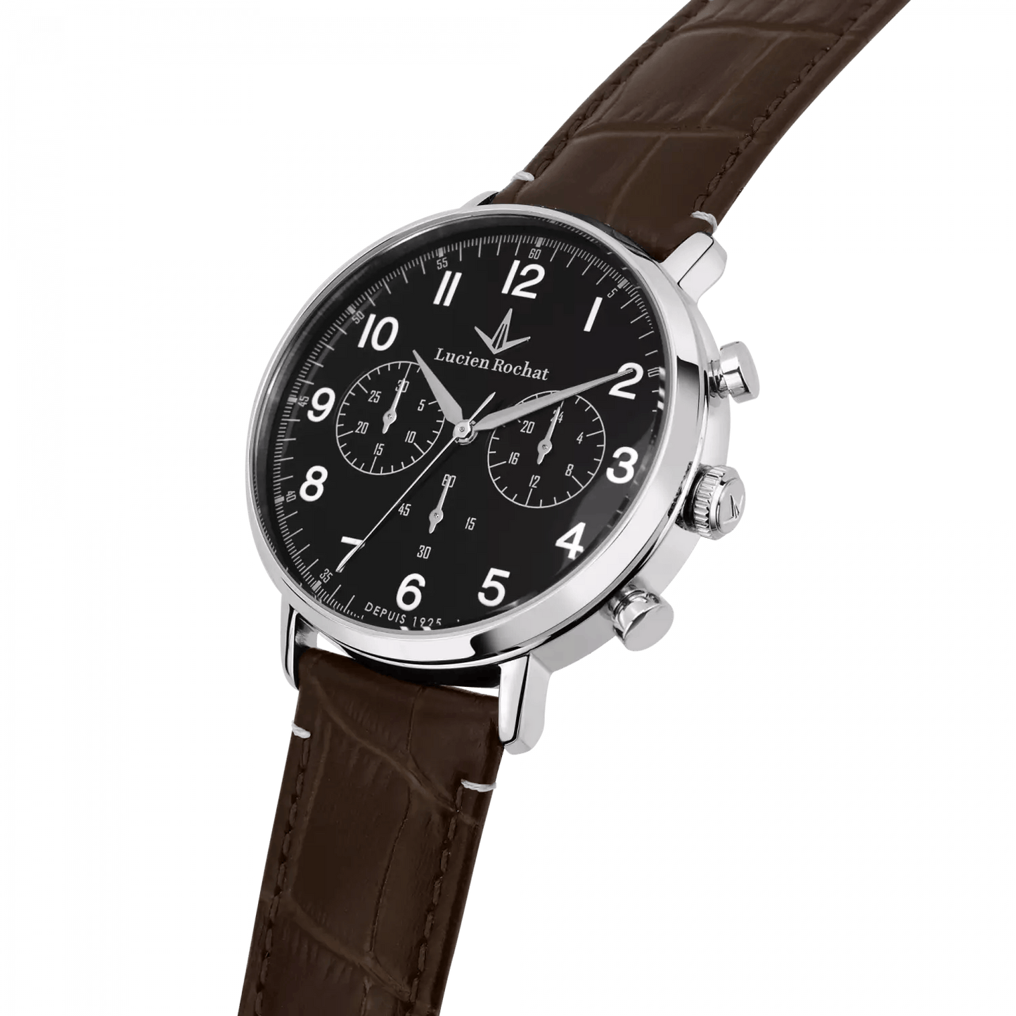 Lucien Rochat Garçon cronografo - Orologio uomo pelle marrone 41mm