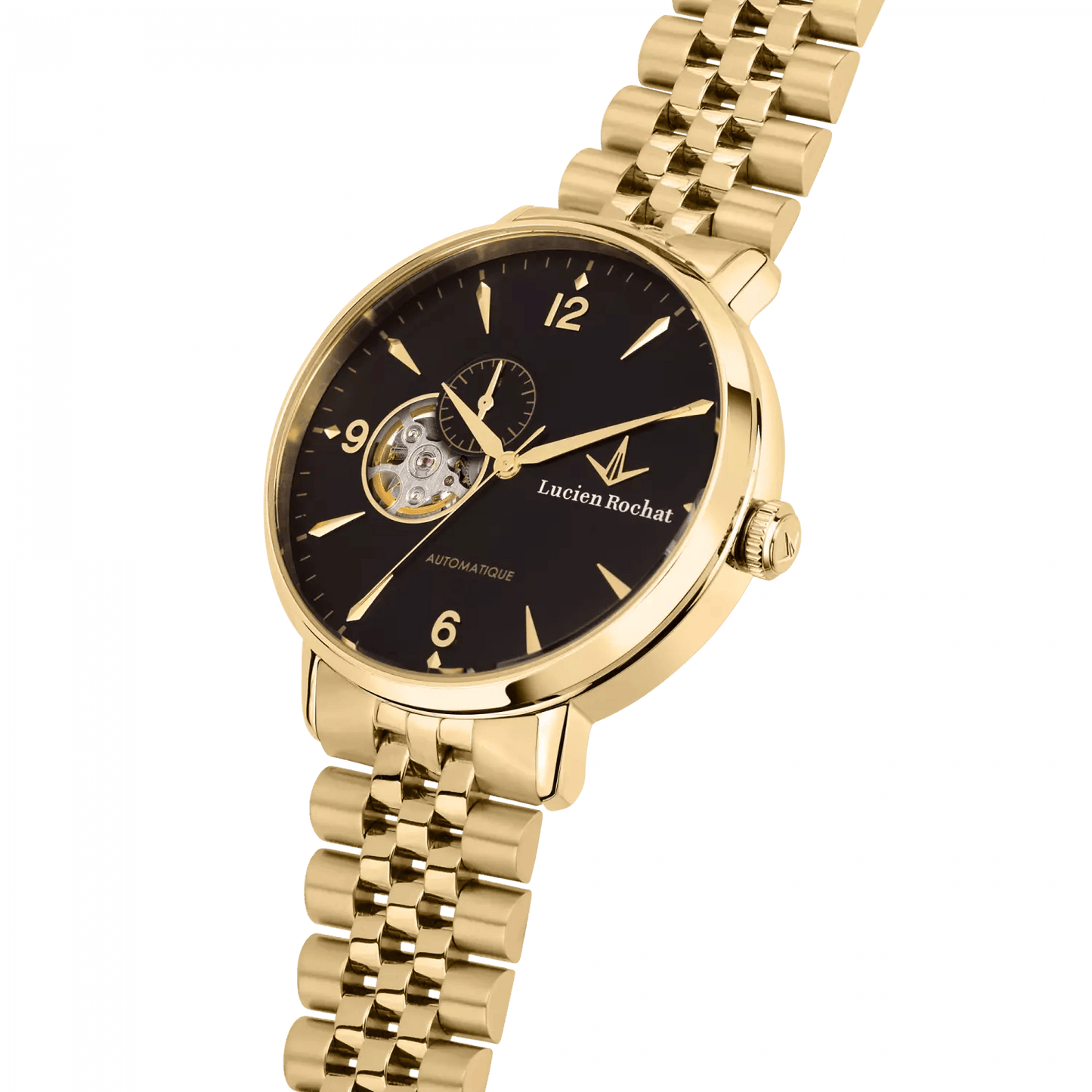 Lucien Rochat Garçon open heart - men's automatic watch gold 41mm