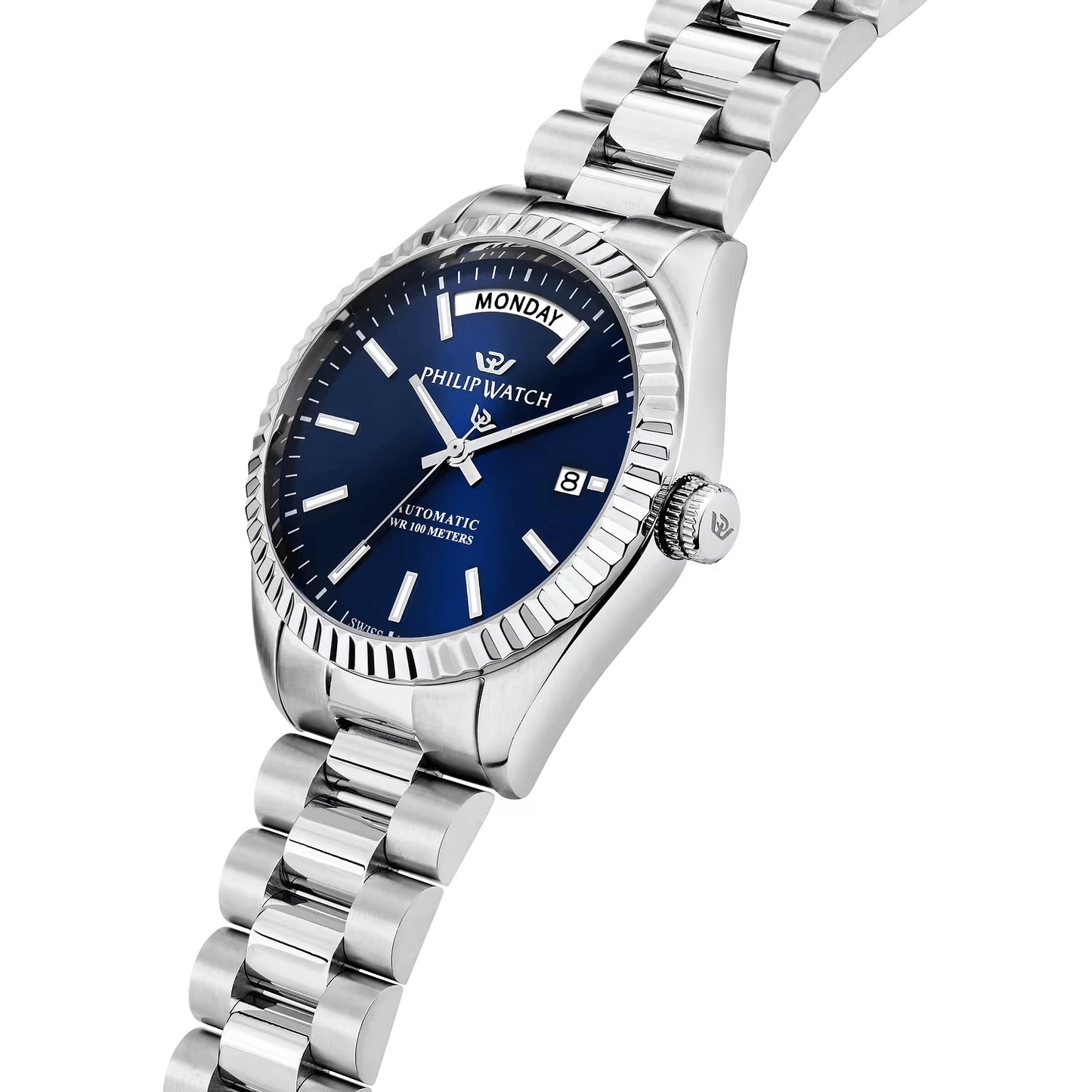 Philip Watch Caribe daydate blue automatic swiss made