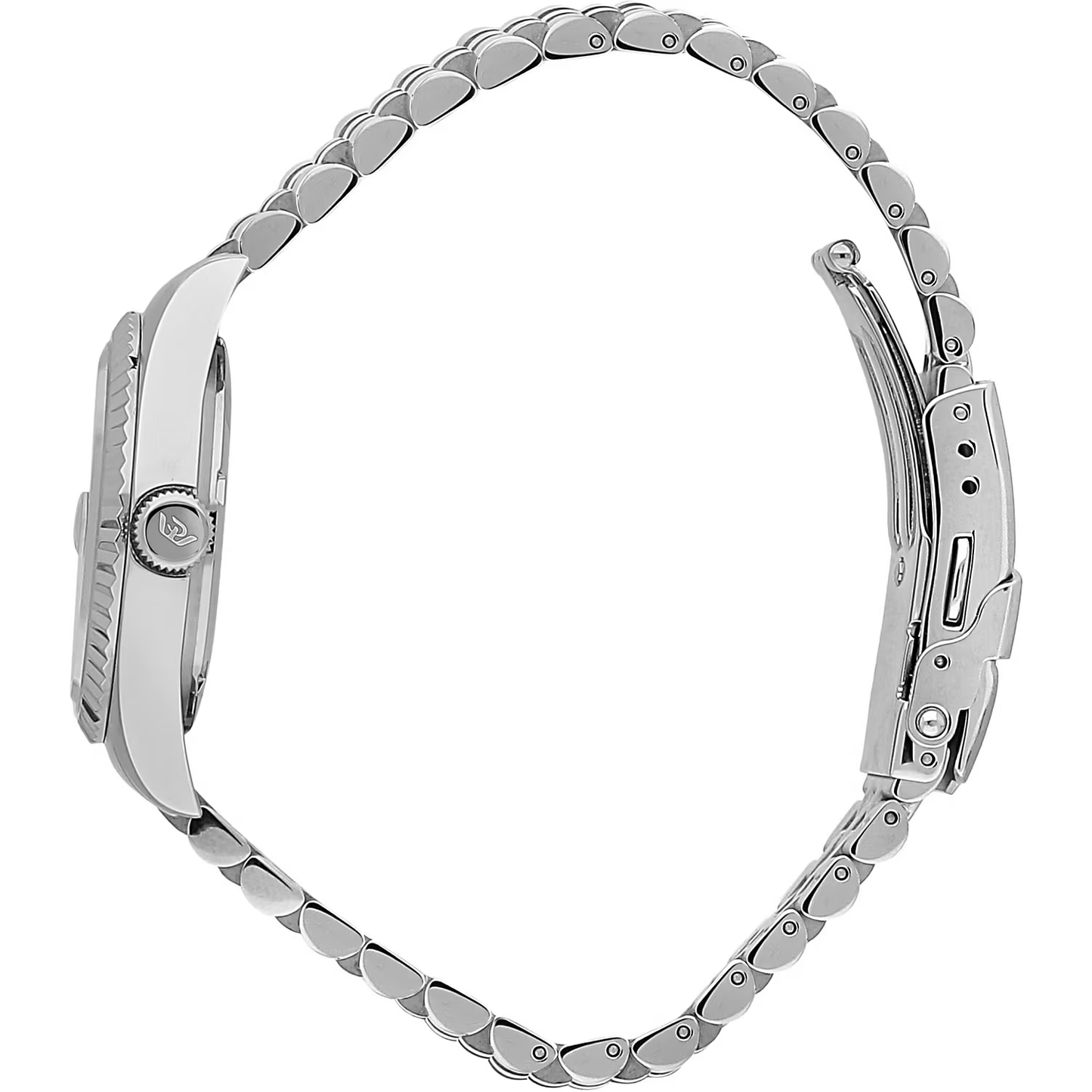 Orologio Philip Watch Caribe R8253597599 da donna, cassa rettangolare 39x31 mm in acciaio satinato rosa, bracciale in metallo color argento, quadrante multifunzione e vetro zaffiro.
