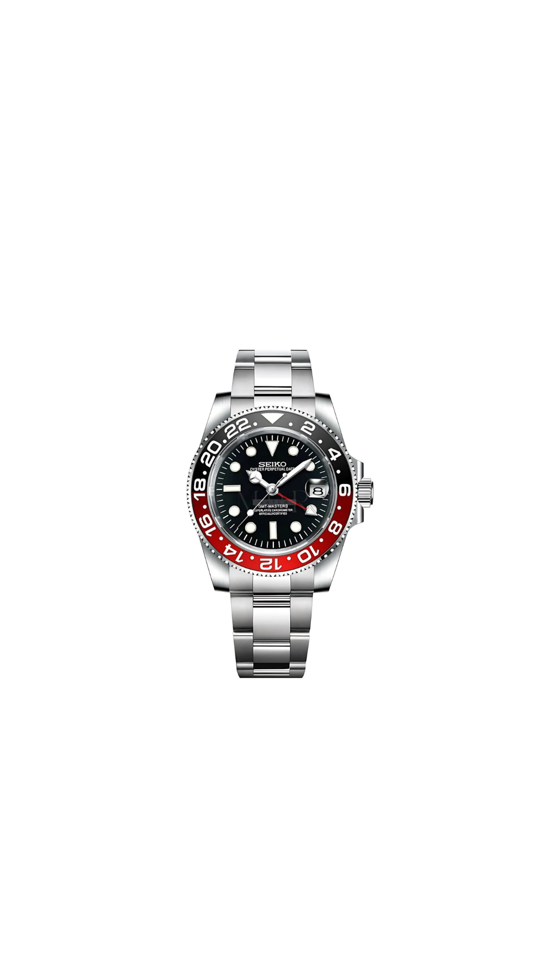 Montre SeikoMod GMT Coke Noir et Rouge