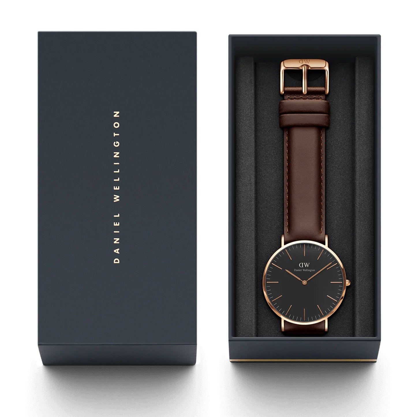 Daniel Wellington DW 40mm minimal rose gold color