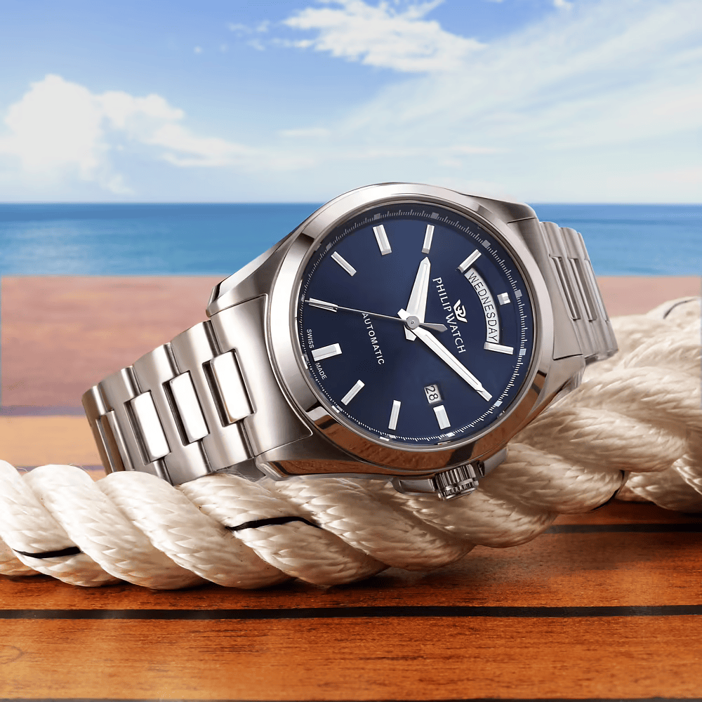 Philip Watch Amalfi Automatico R8223 daydate blu
