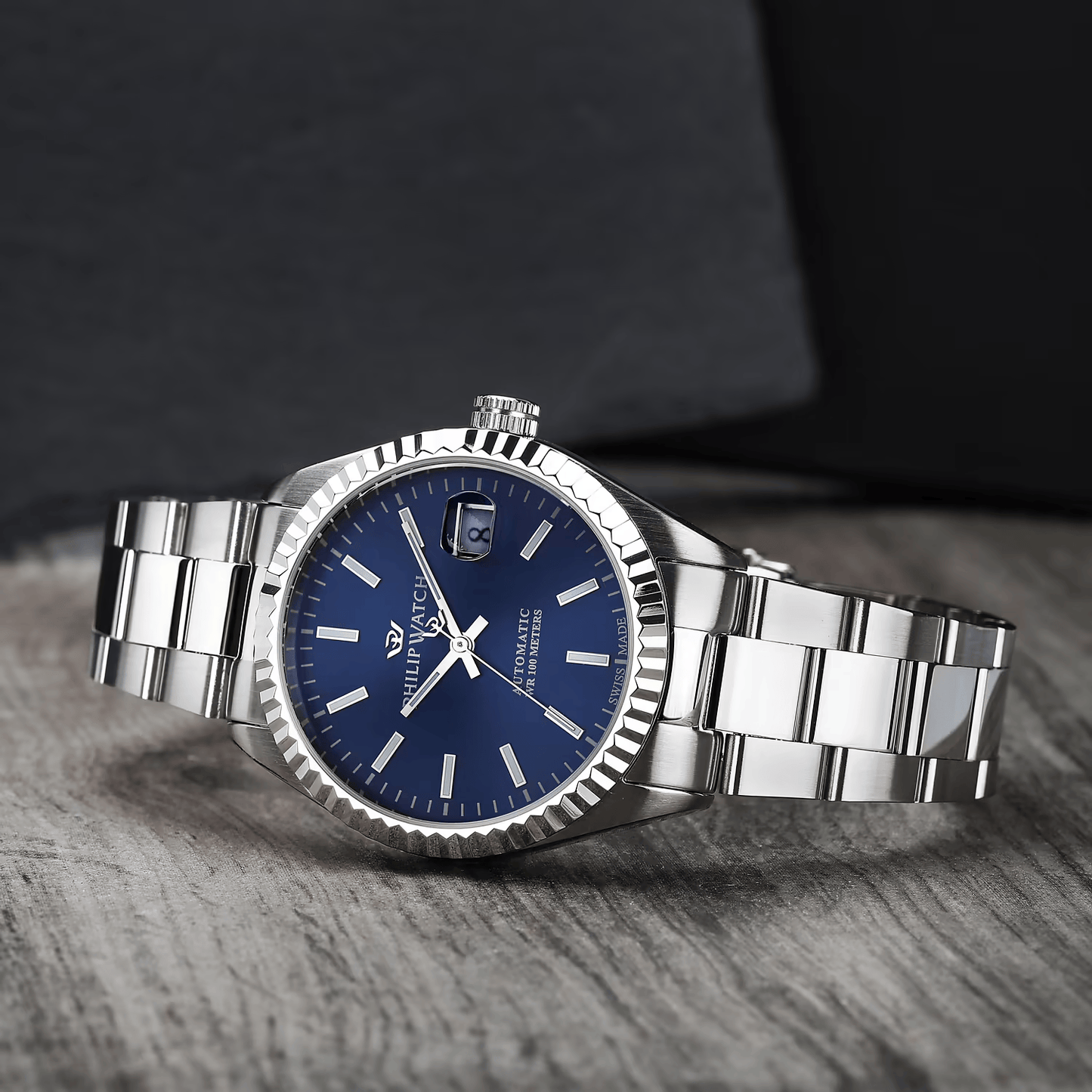 Philip Watch Caribe Automatico Blu datejust