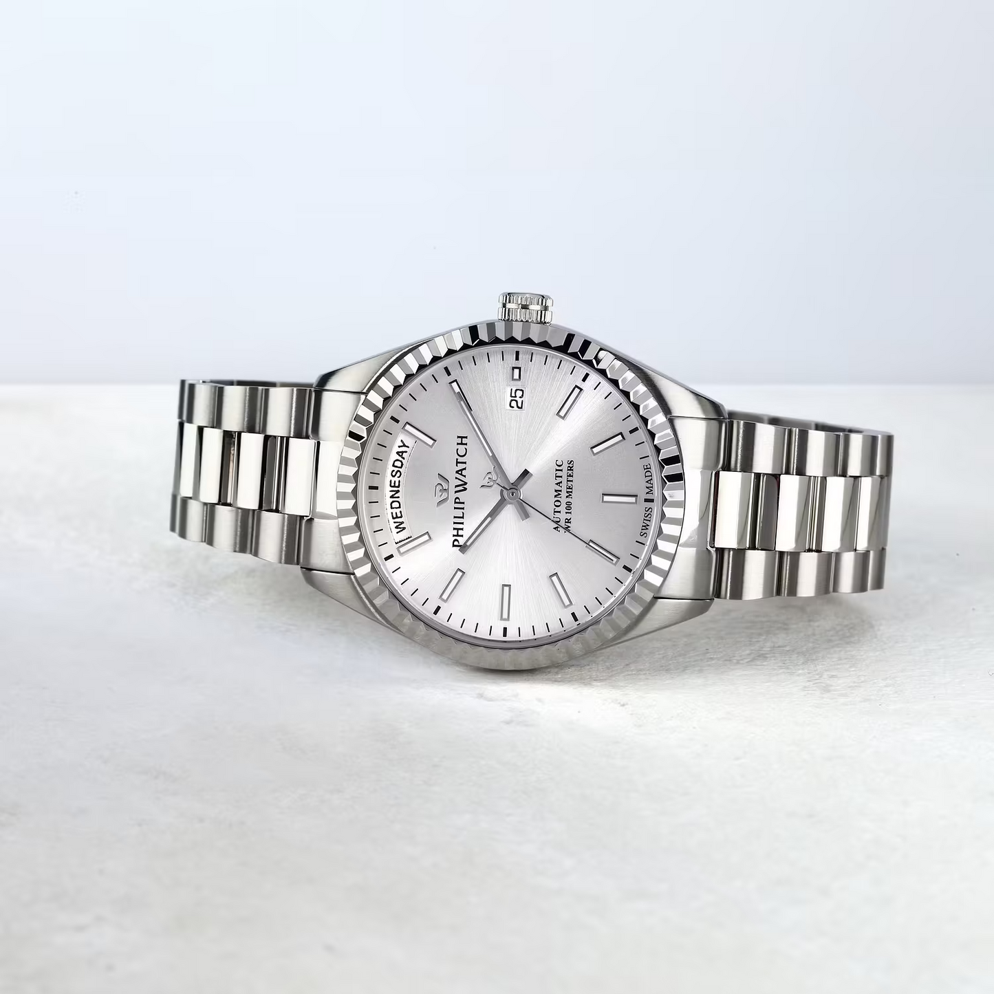 Philip Watch Caribe daydate automatico bianco