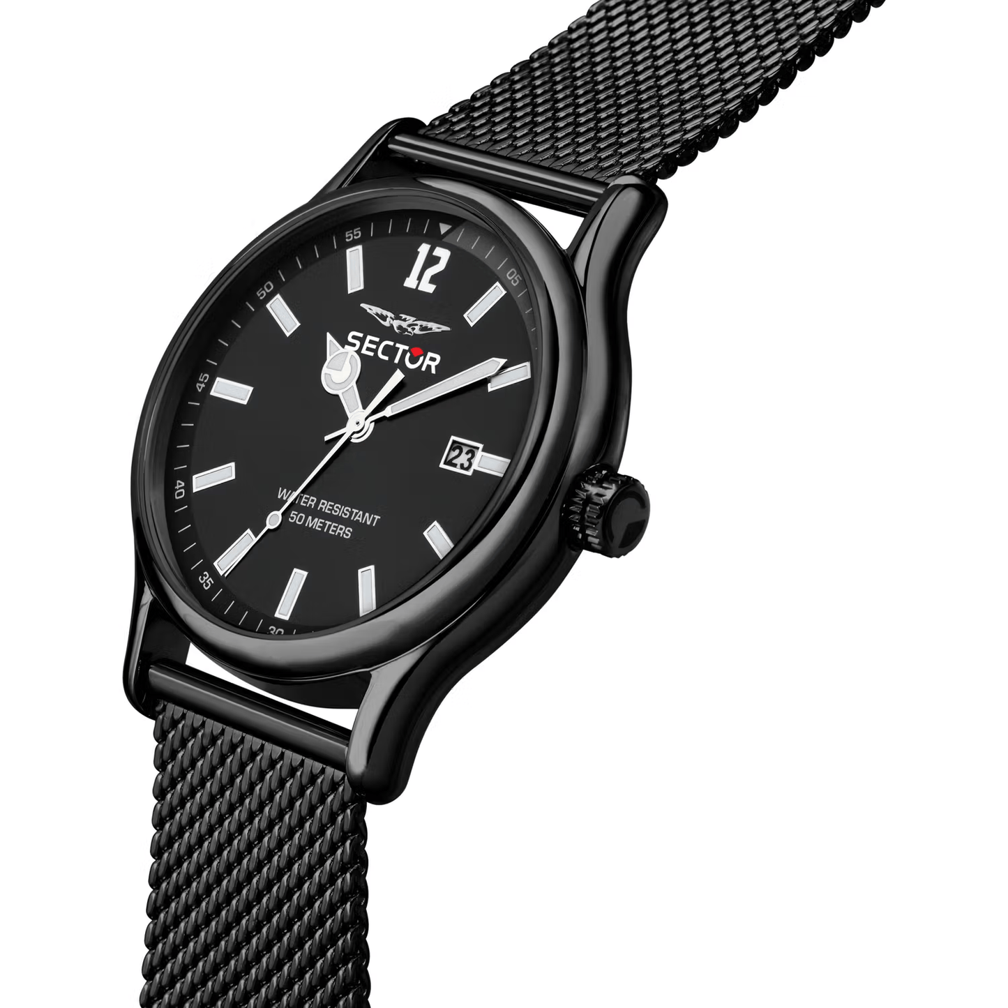 Sector 660 – Watch with Black Milanese Mesh Case and Strap