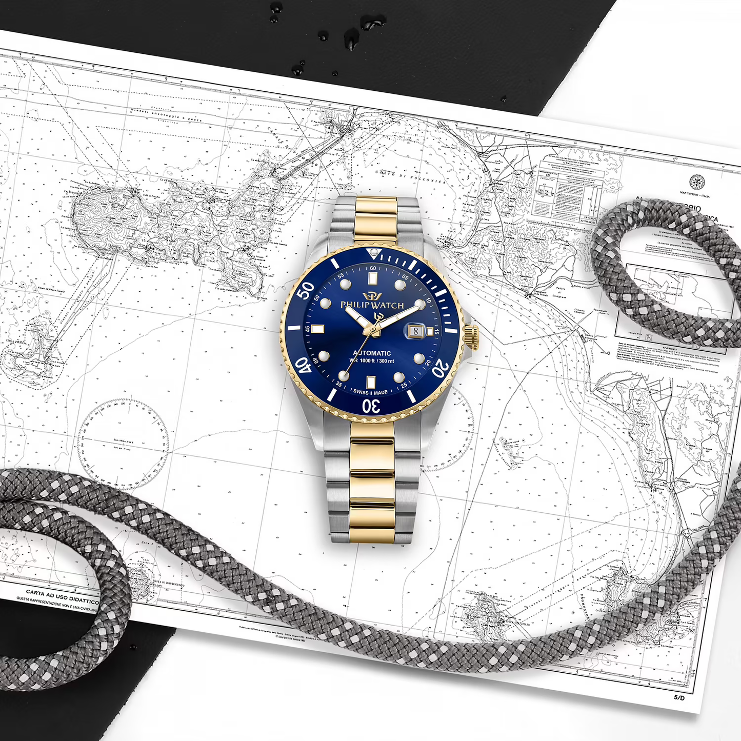 Philip Watch Caribe Diving R82 blu two tone