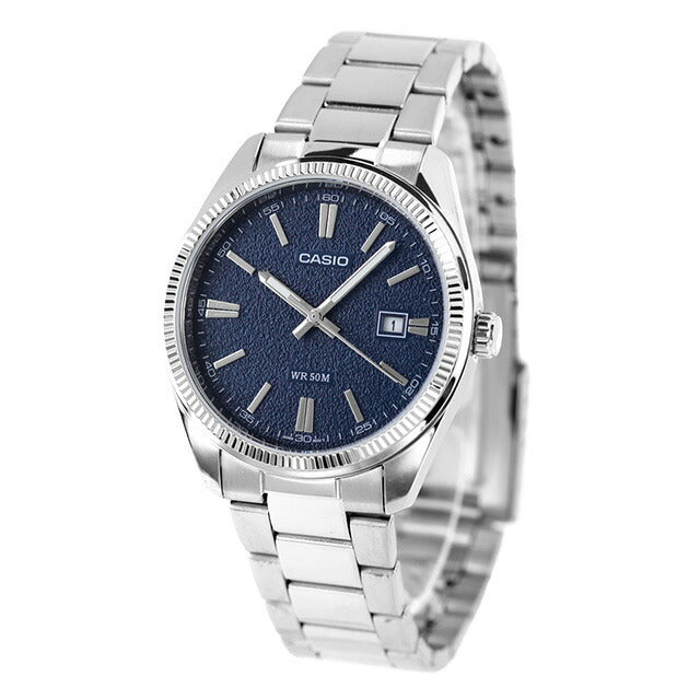 Casio MTP-1302DA-2A1V – Orologio al quarzo blu testurizzato, 40 mm