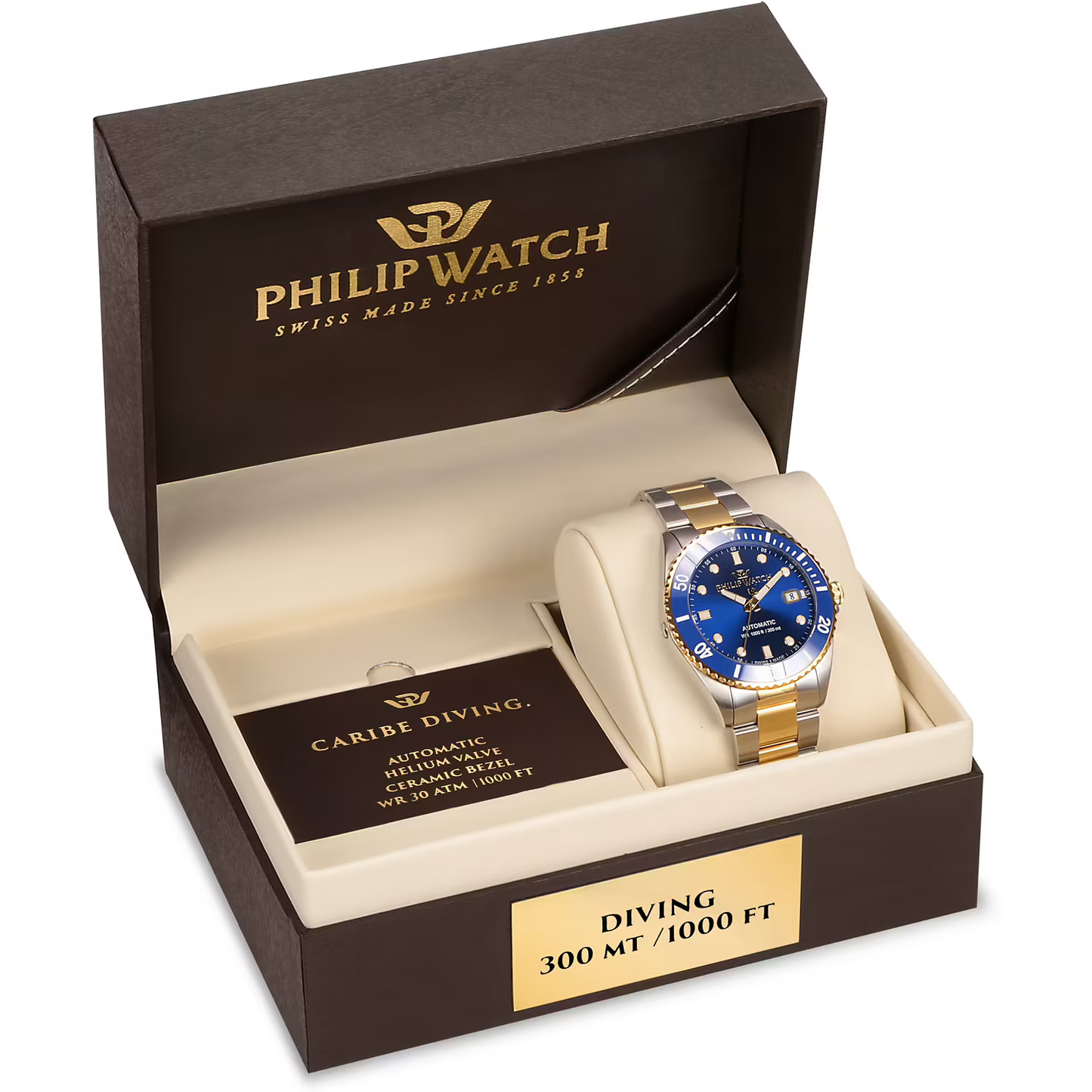 Philip Watch Caribe Diving R82 blu two tone