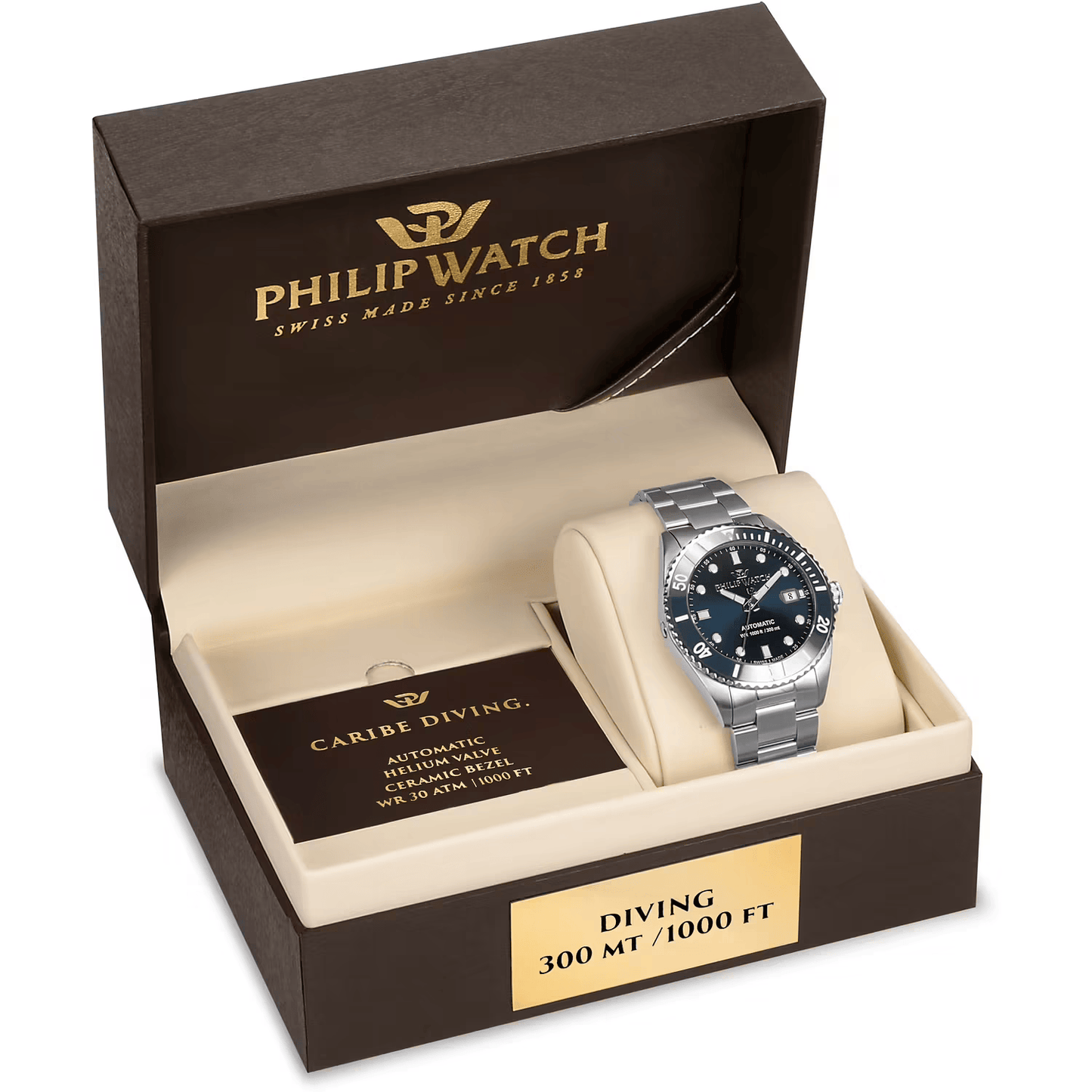 Philip Watch Caribe Automatico Blu R8223216011