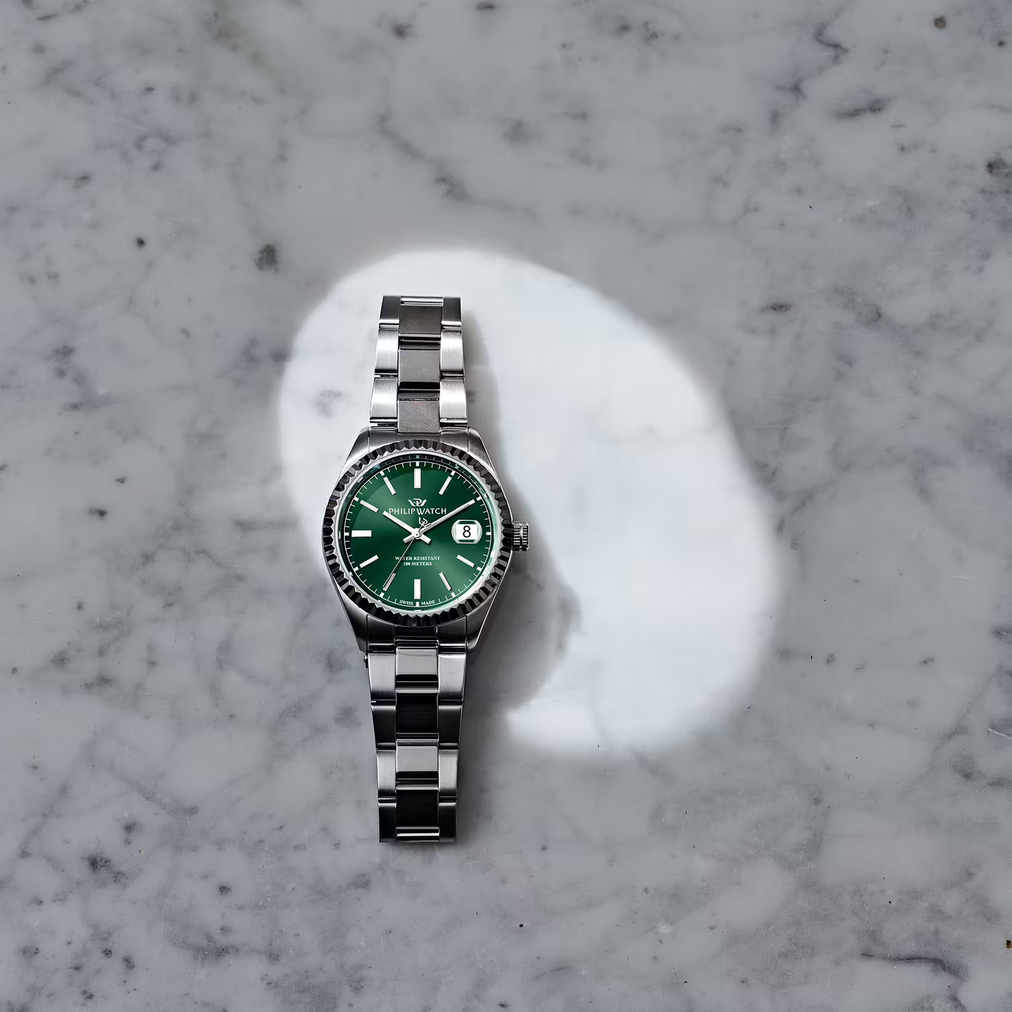 Philip Watch Caribe Urban R82 date verde
