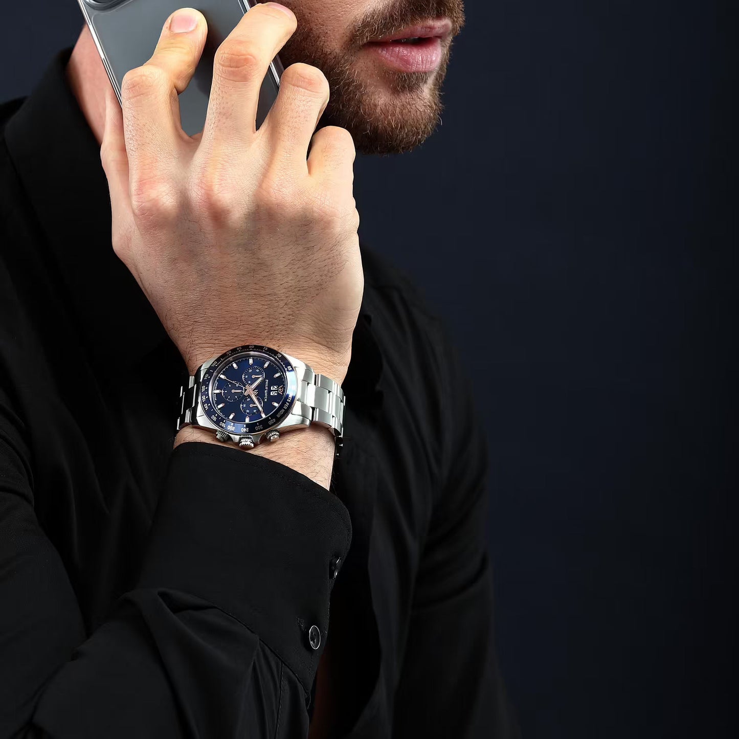 Philip Watch Caribe Sport Chronograph Quartz R8273 blue