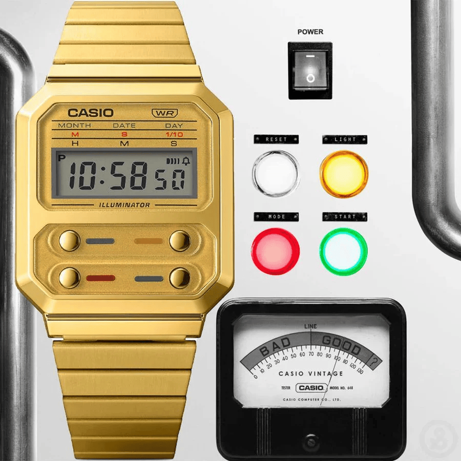 CASIO digitale oro A100WEG-9A – Eleganza retrò con un tocco dorato