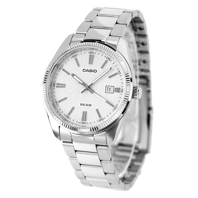 Casio MTP-1302DA-7AV orologio al quarzo bianco testurizzato 40 mm acciaio con datario – codice MTP-1302DA-7AV