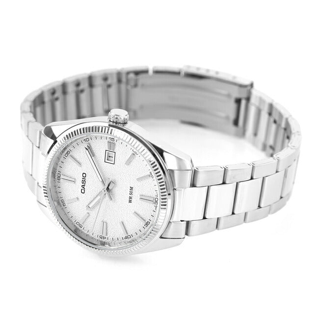 Casio MTP-1302DA-7AV orologio al quarzo bianco testurizzato 40 mm acciaio con datario – codice MTP-1302DA-7AV