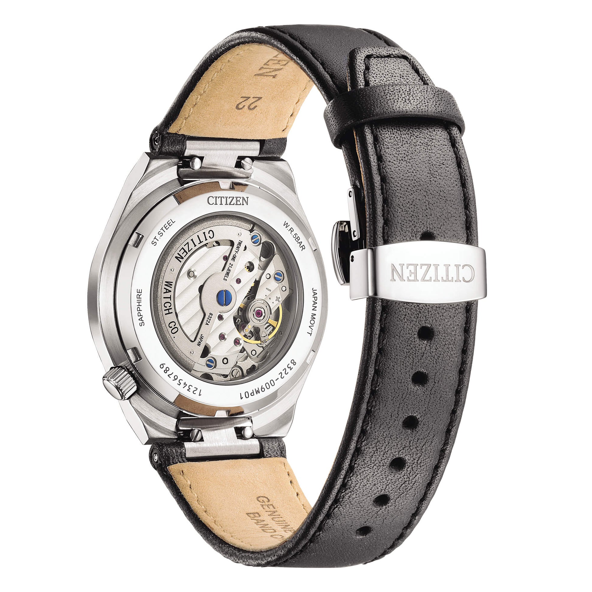 Citizen Tsuyosa NK5010-01H – orologio automatico 40mm quadrante grigio, cinturino pelle nera, vetro zaffiro, piccoli secondi