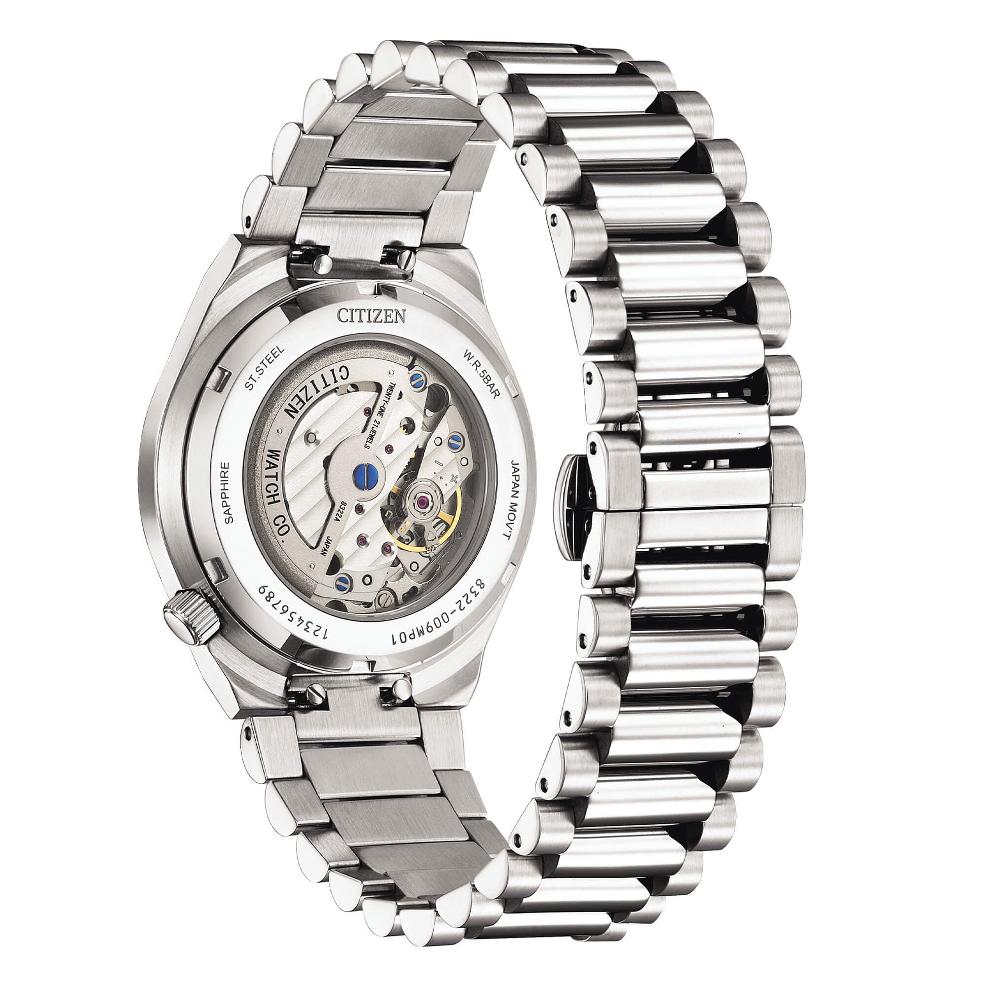 Citizen Tsuyosa NK5010-51L – orologio automatico 40mm quadrante blu, bracciale acciaio, vetro zaffiro, piccoli secondi