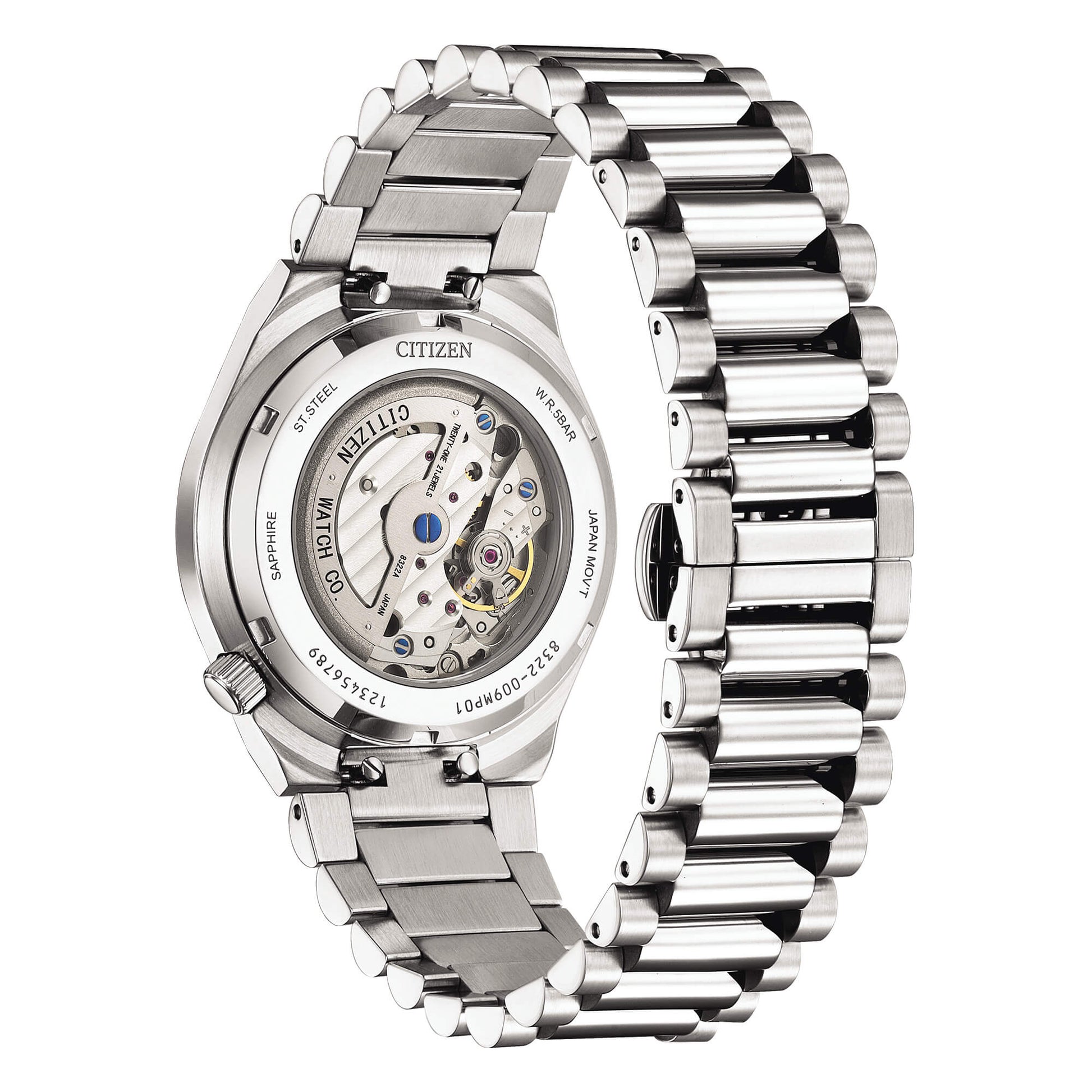 Citizen Tsuyosa NK5010-51X – orologio automatico 40mm quadrante verde, bracciale acciaio, vetro zaffiro, piccoli secondi