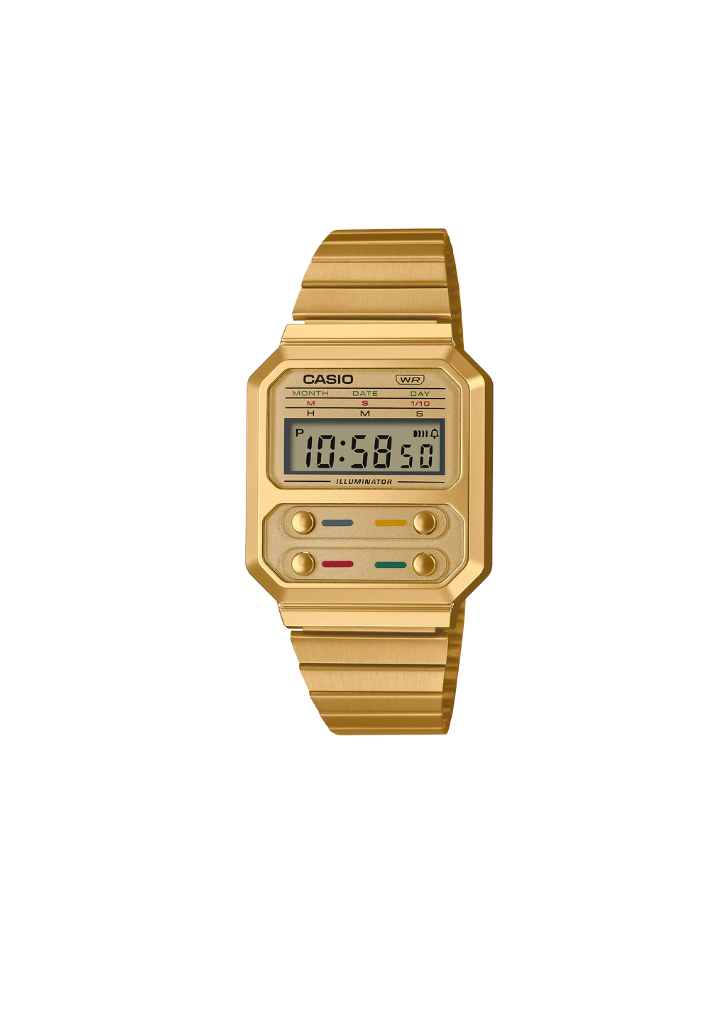 CASIO digitale oro A100WEG-9A – Eleganza retrò con un tocco dorato