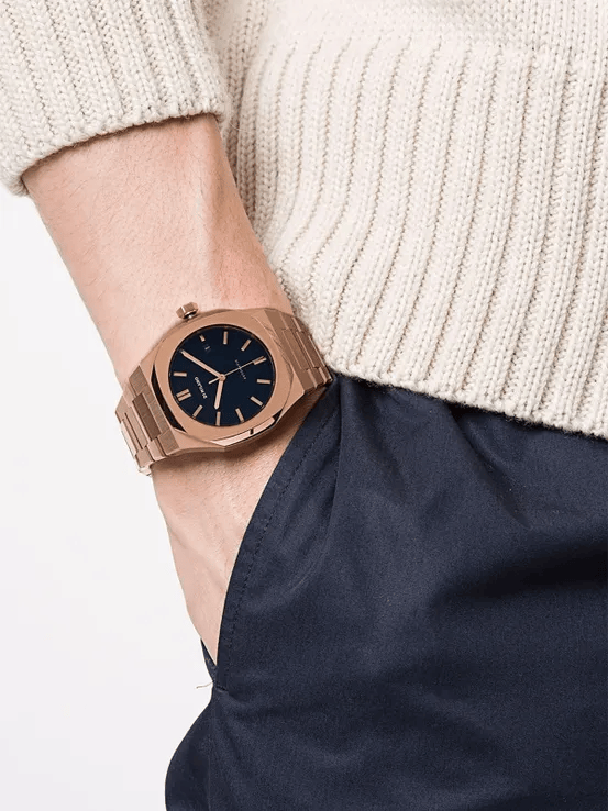 D1 Milano ATBJ03 – Elegant Automatic with Black Dial and Rose Gold Finish
