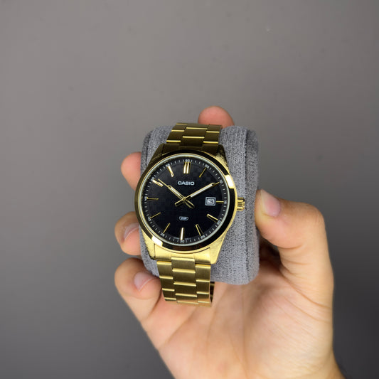 Casio Gold Black Watch MTP-VD03G-1AUDf