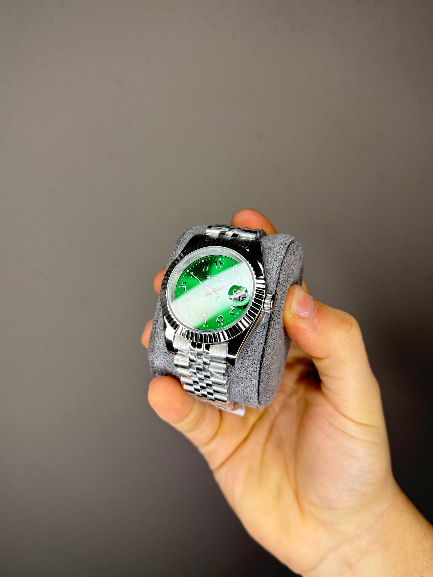 Arabic Mod Custom Green Automatic Watch