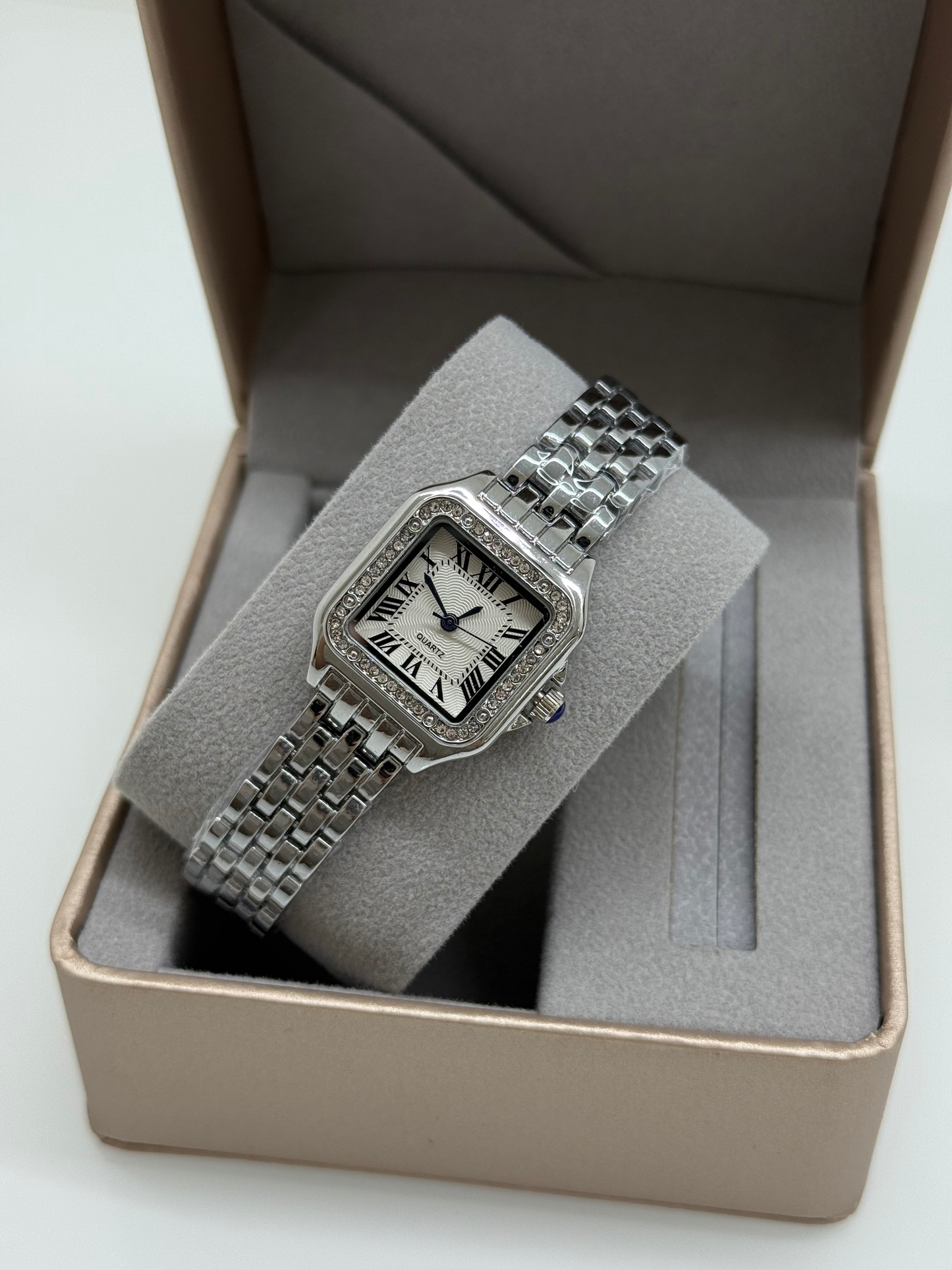 Orologio Donna Acciaio 25mm tank – Eleganza quadrata con dettagli brillanti