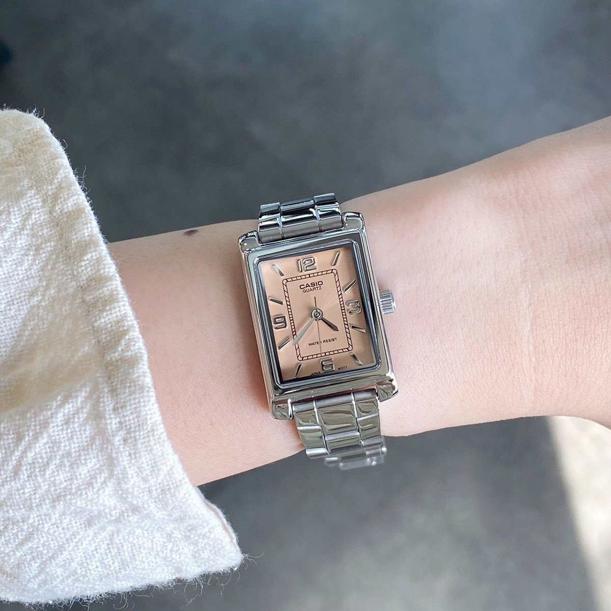 Casio Tank LTP-1234 Watch - Pink Dial