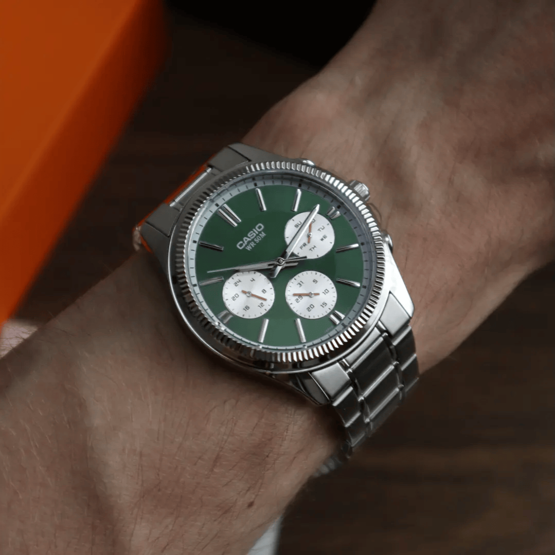Casio MTP-1375D-3A Green Steel