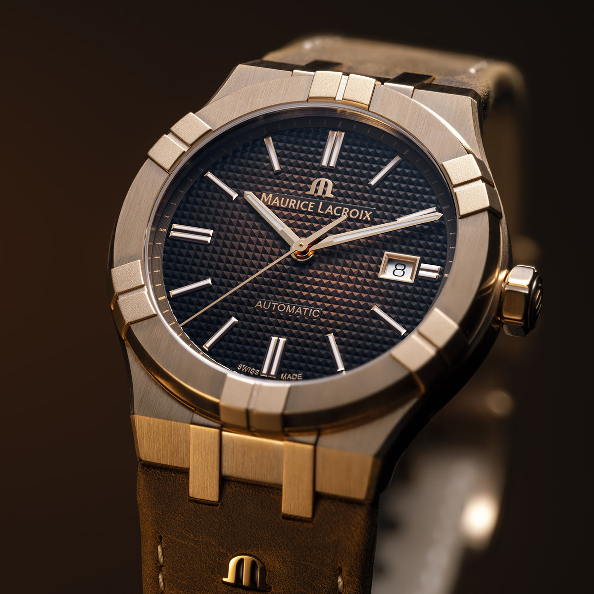 Maurice Lacroix Aikon Automatic Bronze 42 mm AI6008-BRZ01-730-3 orologio Swiss Made bronzo marrone automatico datario