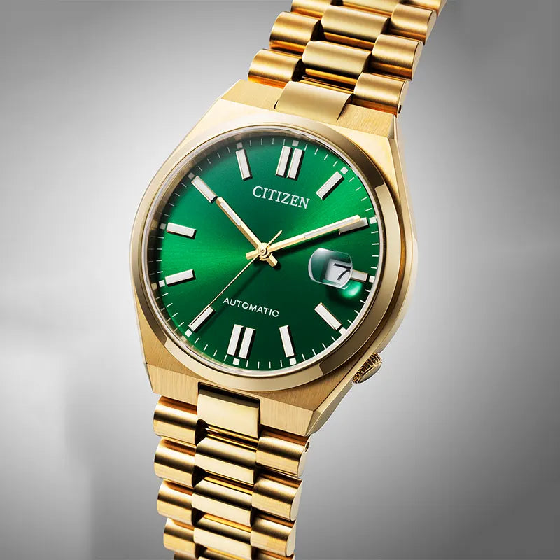 Citizen Tsuyosa NJ0152-51X Automatico – Eleganza sportiva in oro e verde soleil con data