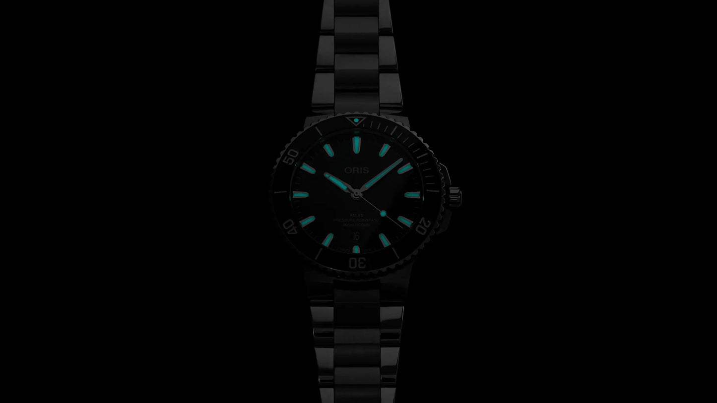 Oris Aquis Date Automatic Swiss Made Nero 43.5mm – 01 733 7789 4154-07 8 23 04PEB orologio uomo acciaio quadrante nero zaffiro movimento automatico