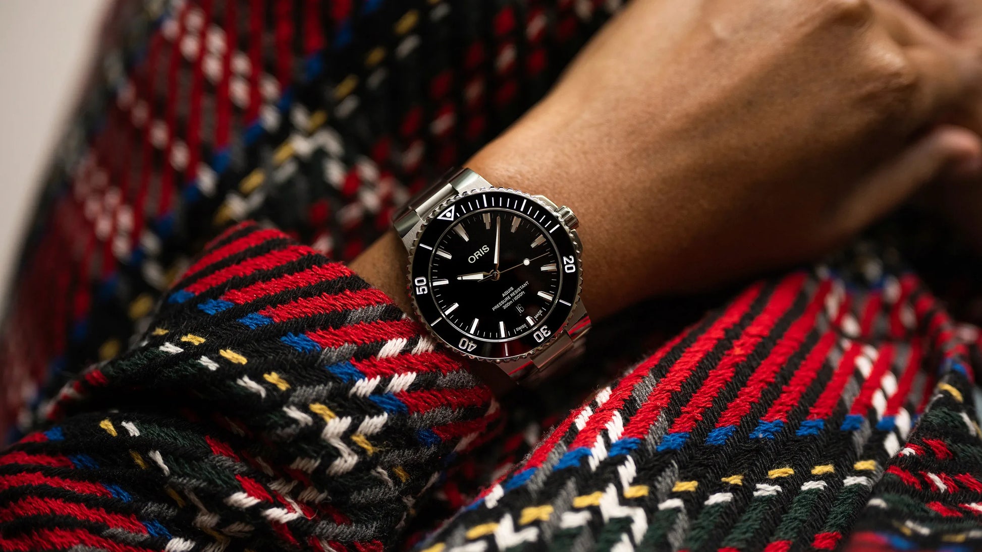 Oris Aquis Date Automatic Swiss Made Nero 43.5mm – 01 733 7789 4154-07 8 23 04PEB orologio uomo acciaio quadrante nero zaffiro movimento automatico