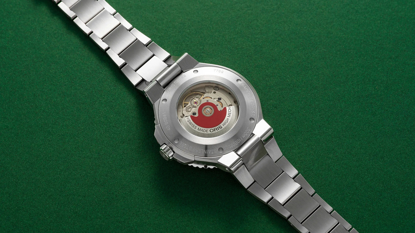 Oris Aquis Date Automatic Swiss Made Verde 43.5mm – 01 733 7789 4157-07 8 23 04PEB orologio uomo acciaio quadrante verde zaffiro movimento automatico