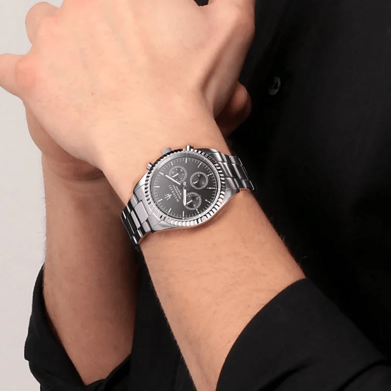 Orologio Maserati R8853100023 Uomo 43mm Acciaio Cronografo Nero Data