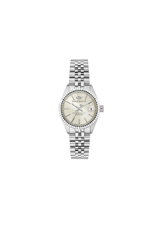 Philip Watch Caribe R8253597539 – Orologio donna quarzo Swiss Made, acciaio, quadrante grigio, vetro zaffiro, 31mm