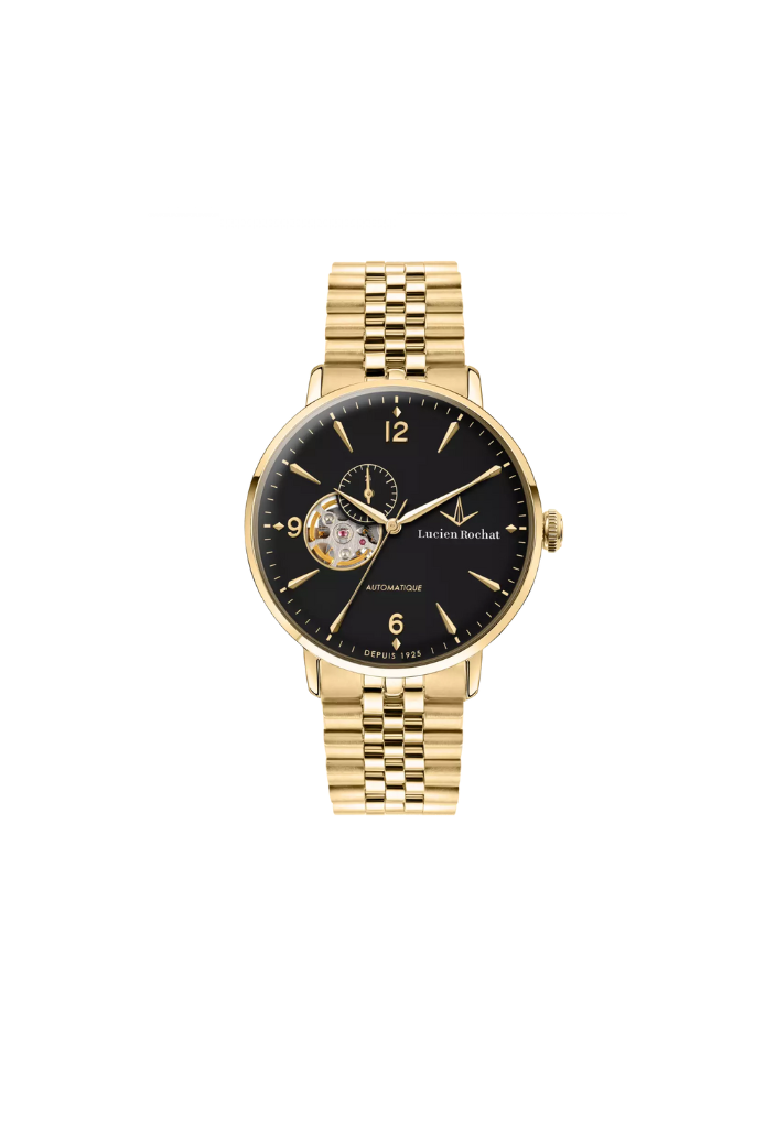 Lucien Rochat Garçon open heart - men's automatic watch gold 41mm