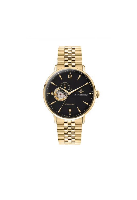 Lucien Rochat Garçon open heart - men's automatic watch gold 41mm