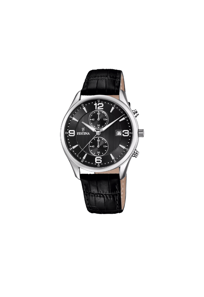 Orologio Festina Quarzo Cronografo Nero – cinturino in pelle nero