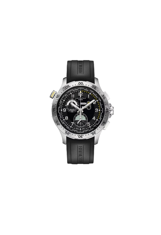 Hamilton Khaki Aviation H76714335 – 45mm Quartz Chronograph with Screw Down Crown and 100m WR