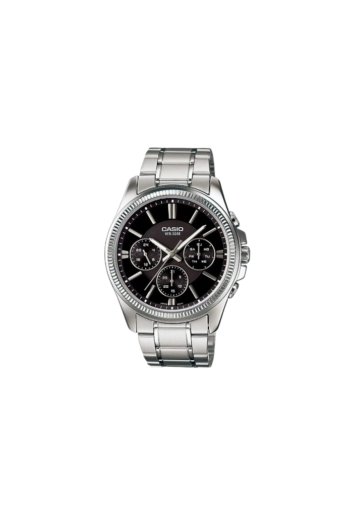 Casio MTP-1375D-1A Black Steel Watch